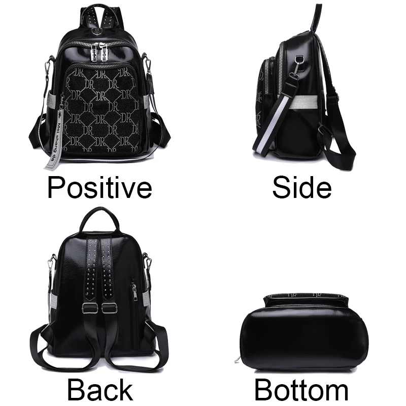 Large Capacity Women Backpack Purses High Quality Leather Female Vintage Bag School Bags Travel Bagpack Ladies Bookbag Rucksacks