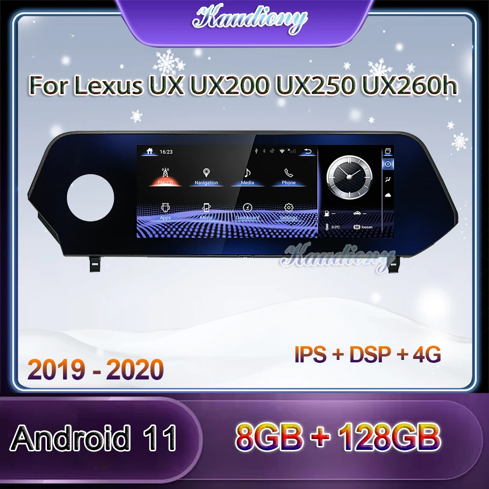 

Kaudiony 10.25" car radio For Lexus UX UX200 UX250 UX260h UX250H Android 11 Car DVD Player Auto GPS Navigation DSP 4G 2019 2020