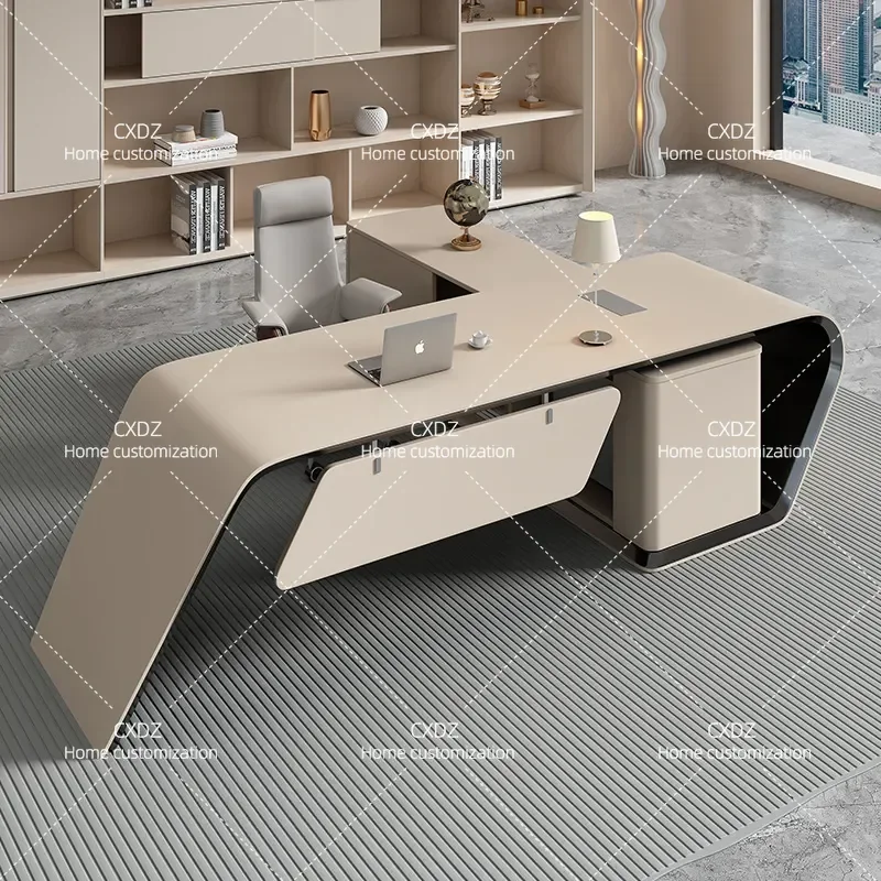 Modern Simple Luxury Executive Desk and Chair Set High End Office Table for Boss President Manager Fashionable Workplace