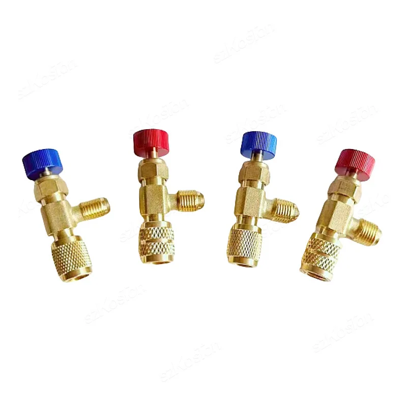 R22 R410 Refrigerant Charging Valve Air Conditioning Refrigerant Liquid Safety Valve Copper and Fluorine Safety Valve