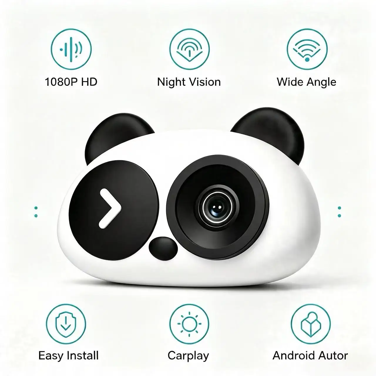 1080P high-definition wireless car camera with a 150-degree ultra-wide angle. It is compatible with car displays and supports sp
