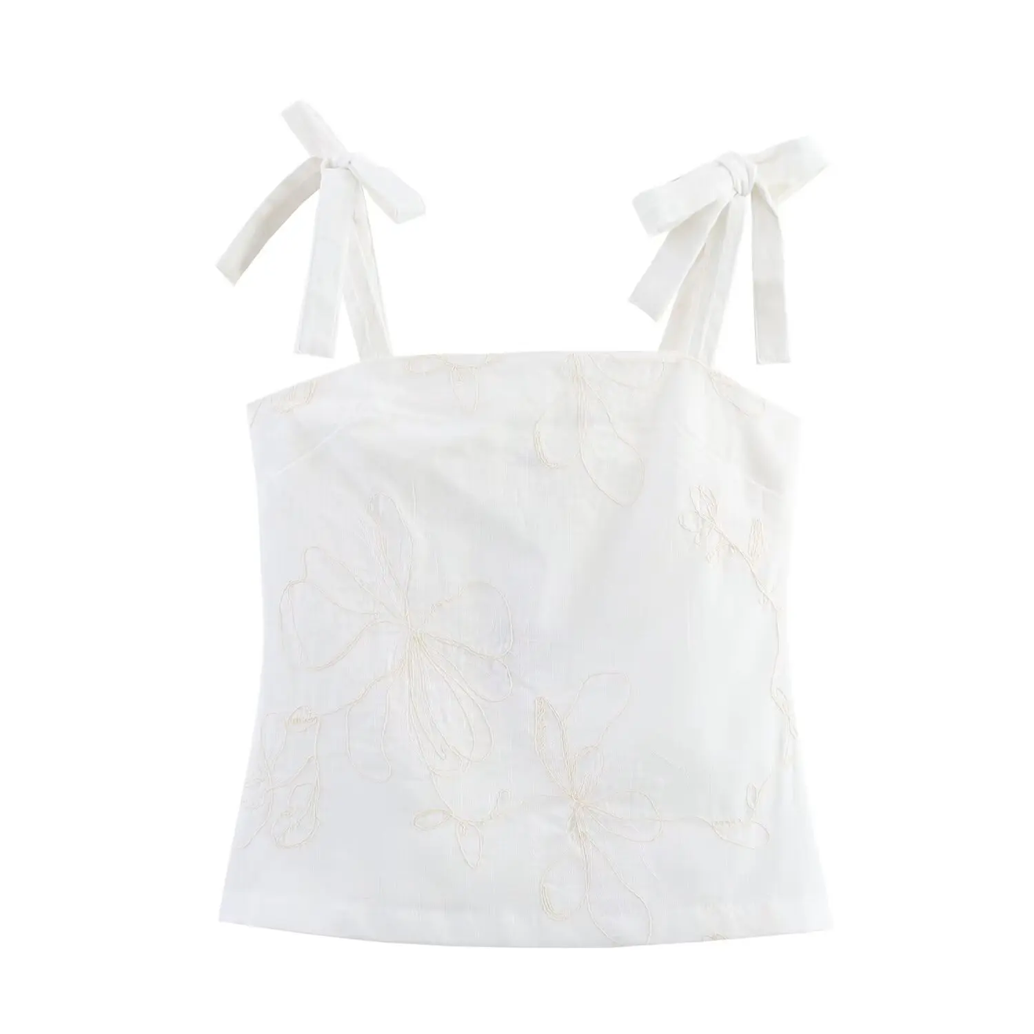 2025 spring new national trend style new Chinese-style heavy industry embroidered suspender top