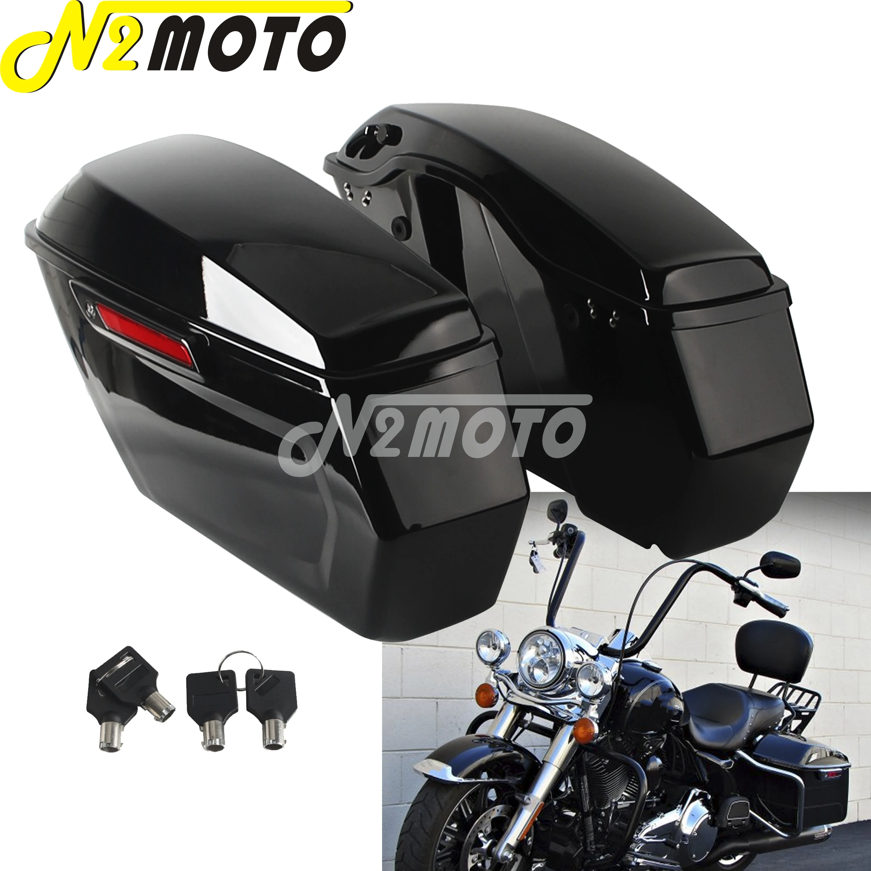 

Для мотоциклов Harley Touring Road King FLHR FLHRXS: боковые кофры-сумки, жесткие седельные кофры, багажные кейсы, 2014-2023 гг.