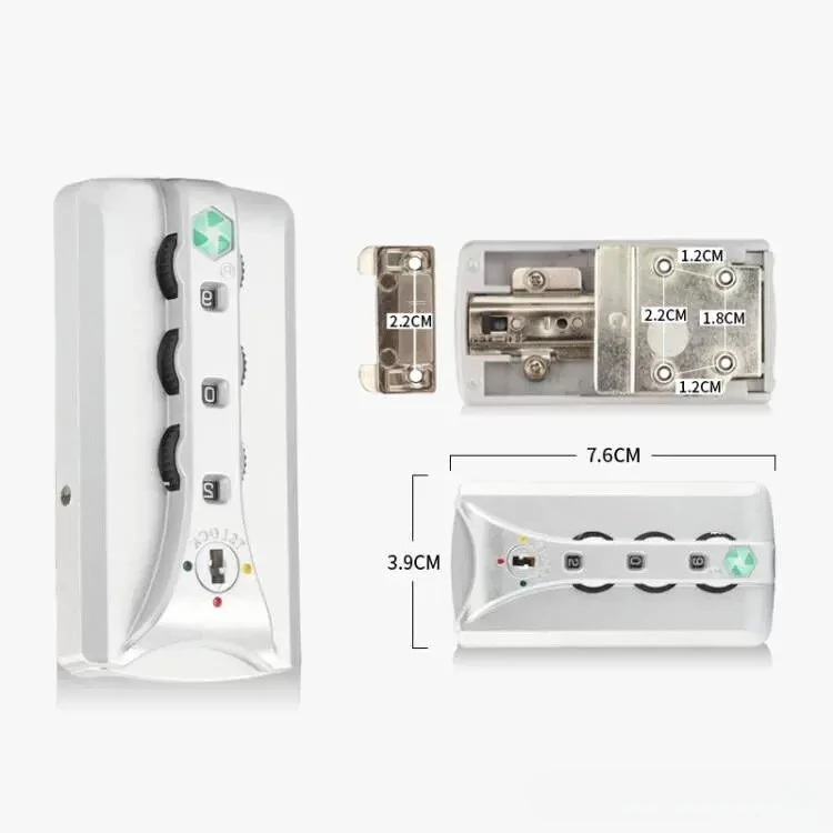 TSA007 Replacement Lock for Luggage Trolley Case Aluminum Frame Anti-theft Password Lock Accessories Customs Lock Repair