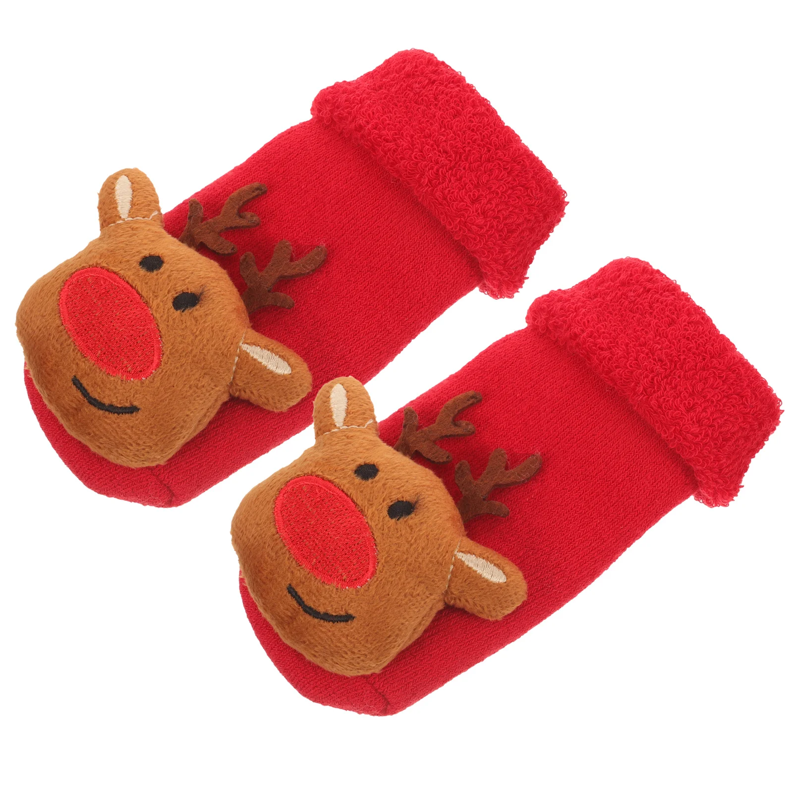 1 زوج عيد الميلاد للطفل عدم الانزلاق القطن الطابق لطيف الجوارب عيد الميلاد تصميم الجوارب الرضع #4