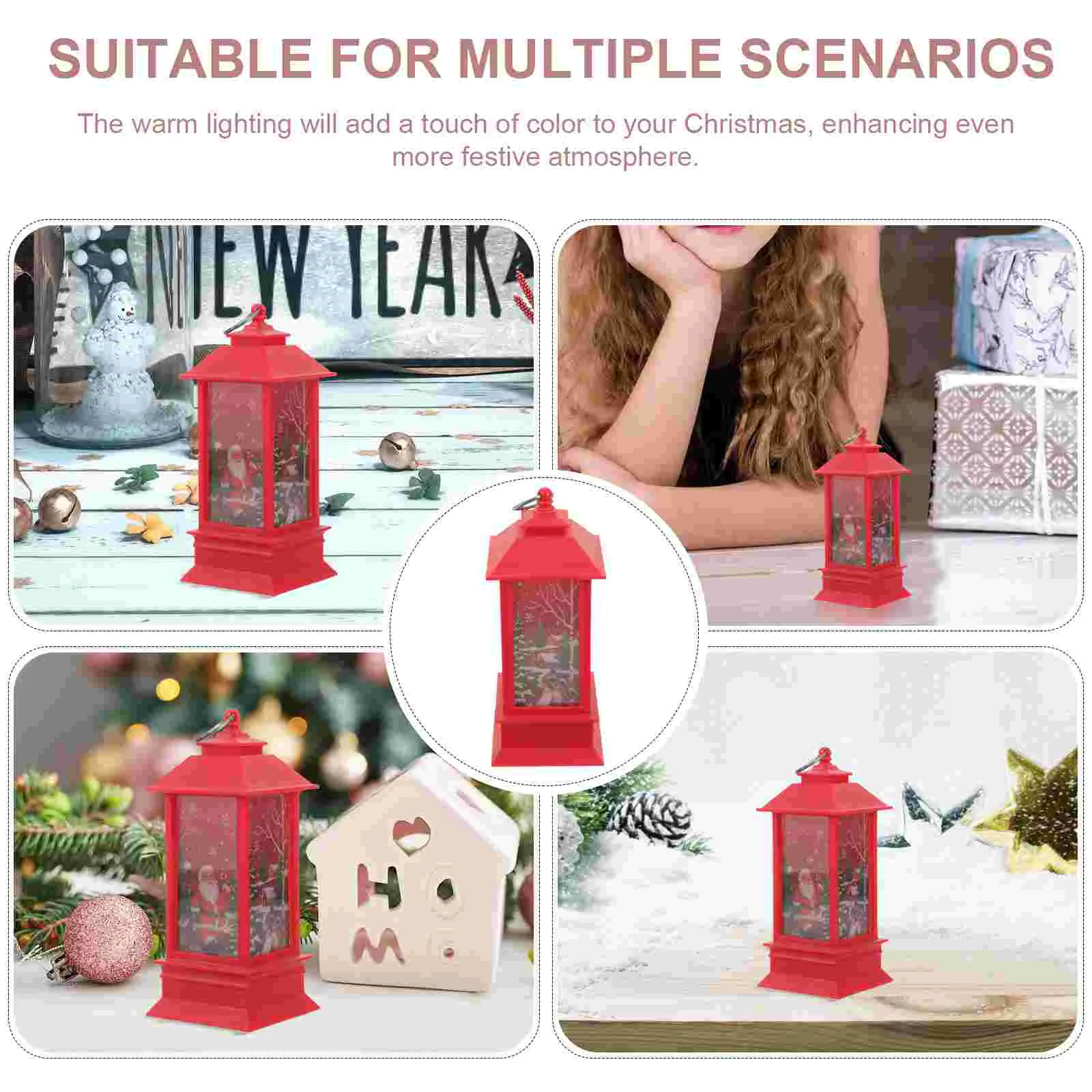 Christmas Tree Lantern Decoration Glowing Light Decor Xmas Lantern Desktop Decor Christmas Pendant Retro Lamps