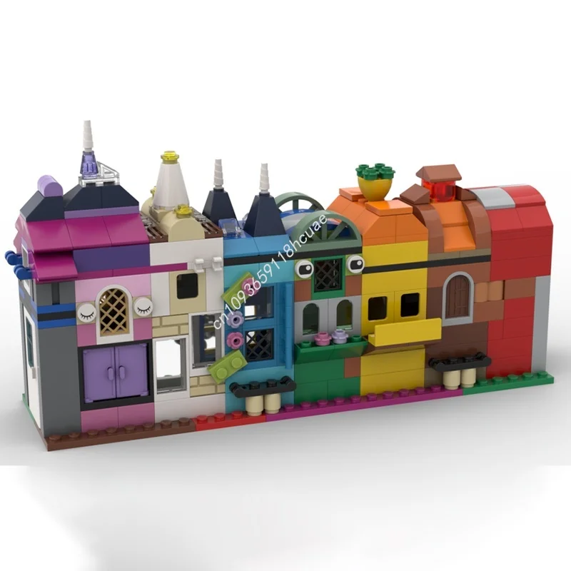 

334 шт. MOC Радужные домики Классическая модель Строительные блоки Строительство Сборка DIY Рождественские подарки Идея Игрушки Образование День рождения