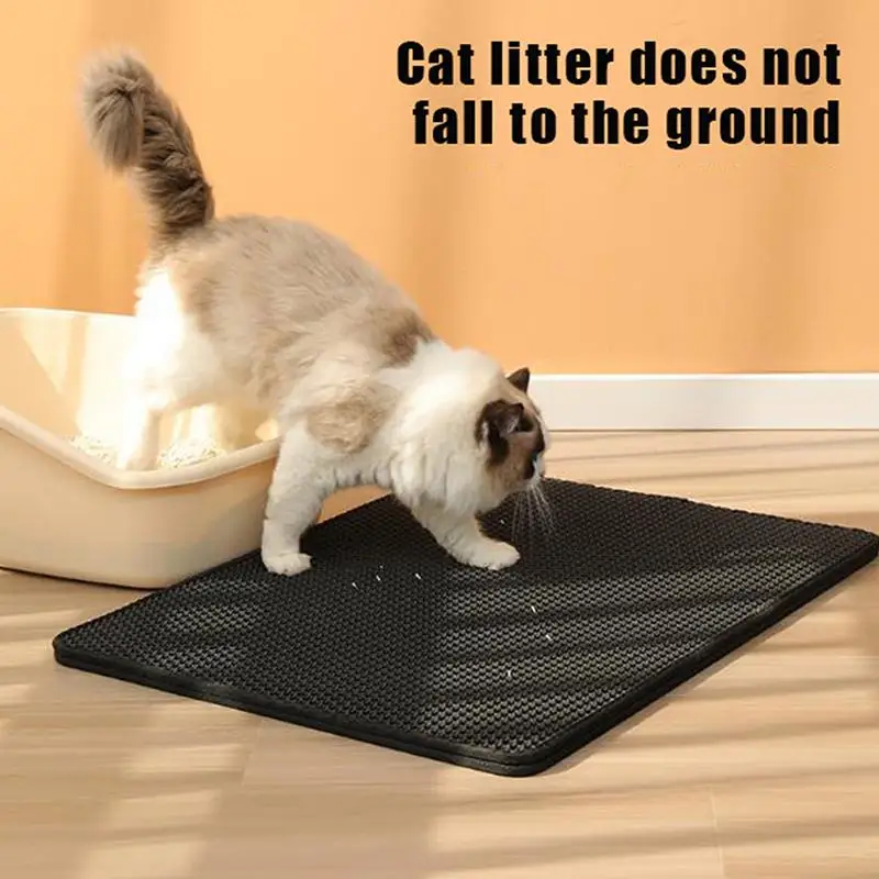 Cat Litter Mat Heavy Duty Waterproof 2 Layer Non Slip Washable Pet Floor Protector Litter Box Sand Stopper Pet Product