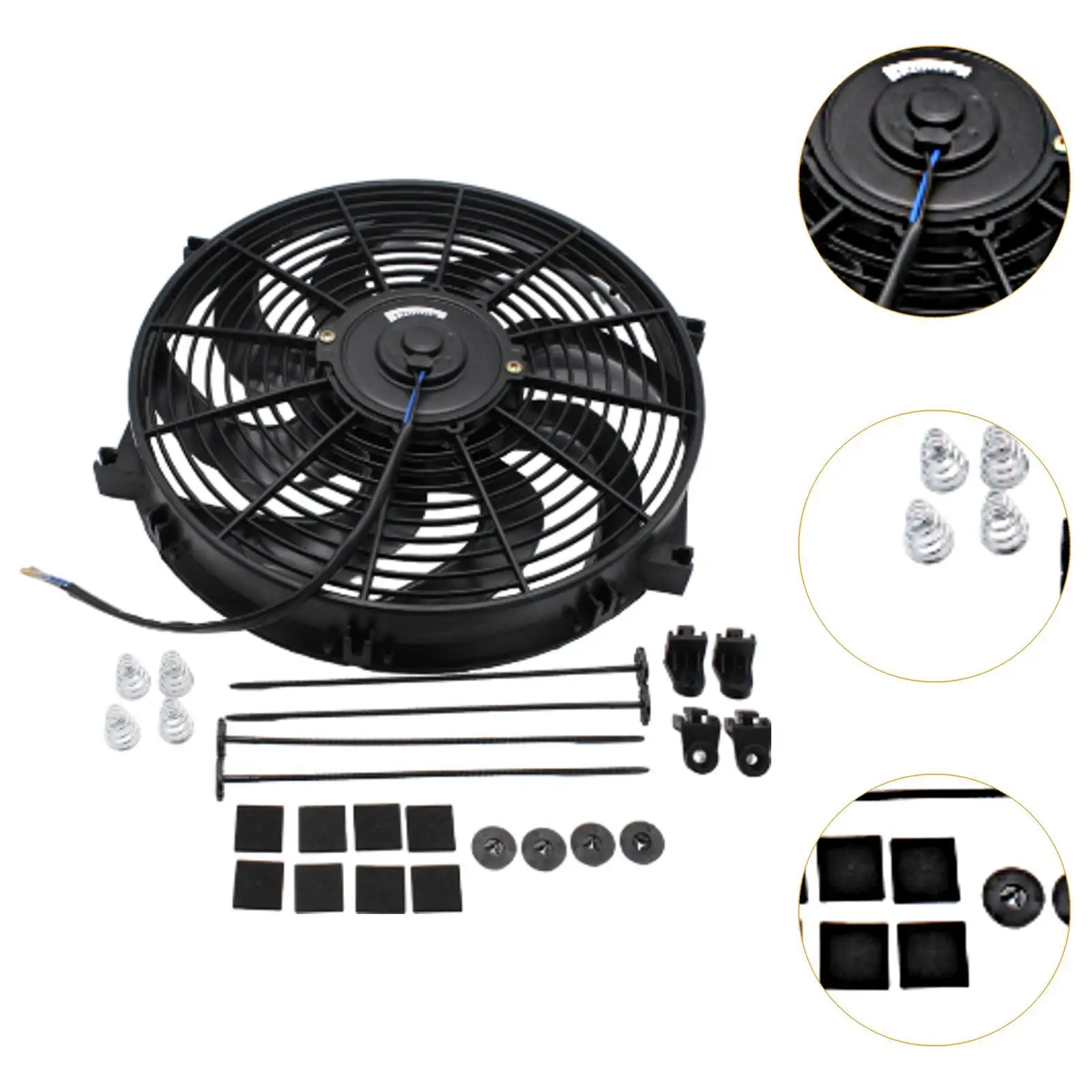 14" Inch Universal Slim Fan Easy Direct Installation Maximum Fan Cfm 900 Cfm