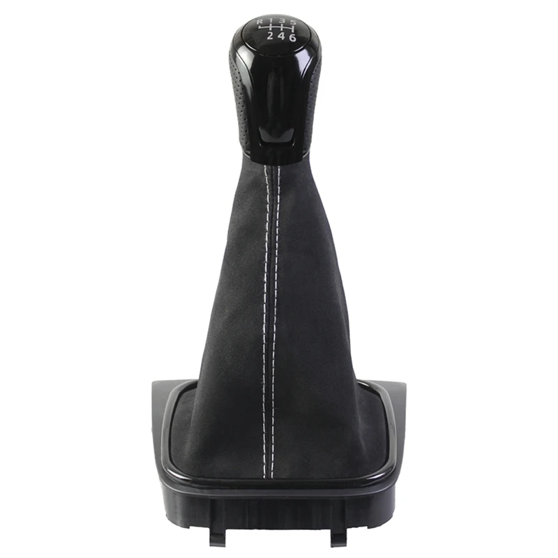 Super Sale For VW Golf 6 MK5 MK6 Jetta 2005 -2014 New Gear Shift Knob MT Lever Change Stick with Gaiter Boot Cover 6 Speed