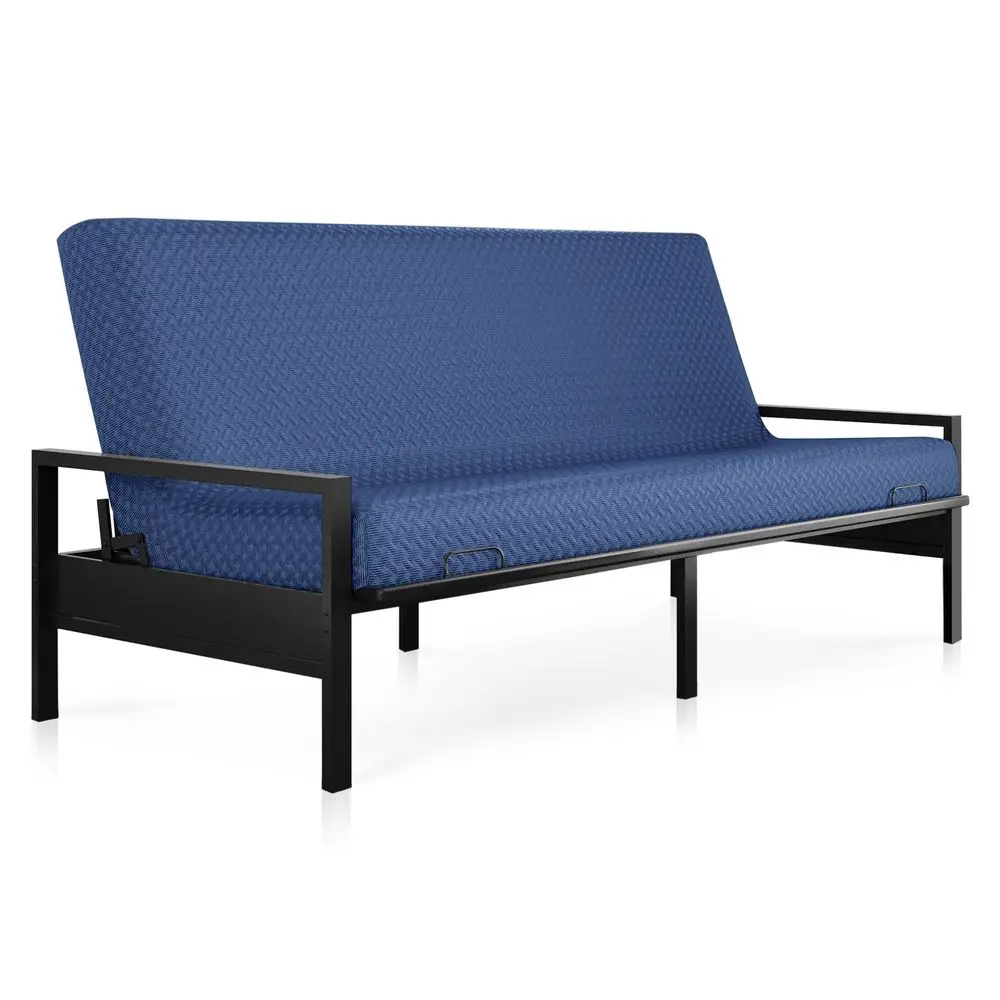 Full Size Futon Mattress, Navy, 71 x 52 x 6 Inch, Memory Foam Futon Mattress Full Size, CertiPURUS, Comfy Sofa Bed, Couch, Remo