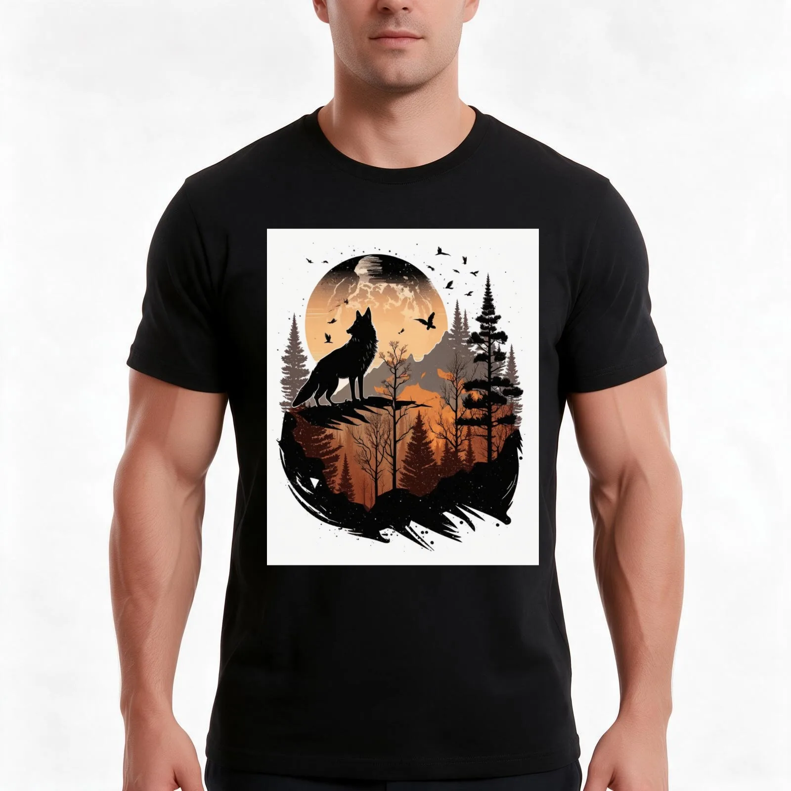 Majestic Nature: Mountains Volcanoes and Sunsets T-Shirt Summer Casual Cotton Tee Oversized Streetwear Tops 100% Cotton