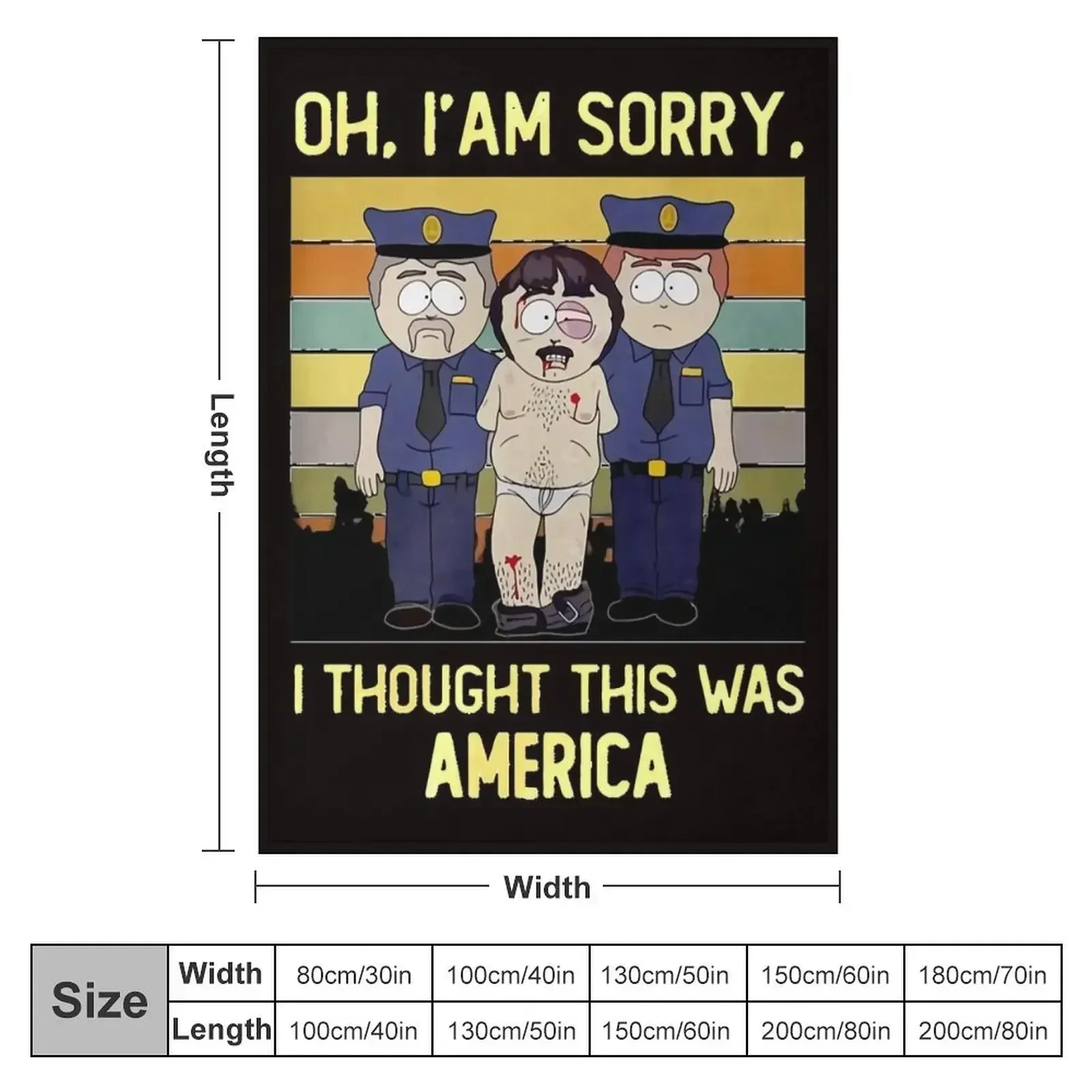 Randy Marsh oh im Sorry i Thought This was America Vintage Throw Blanket Softest christmas gifts decorative Blankets