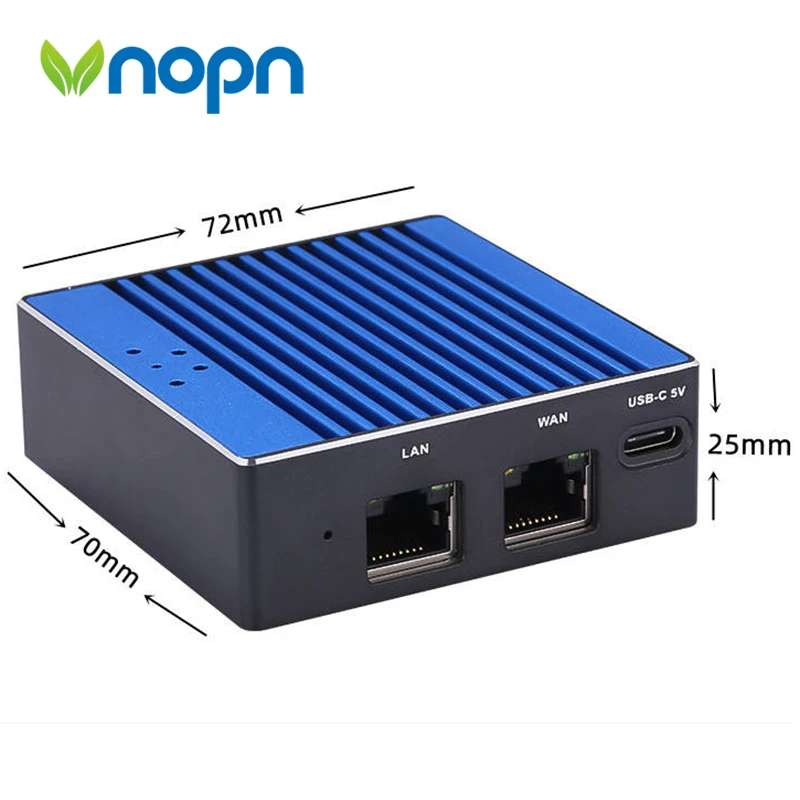 Vnopn G4C Mini Portable Travel Router OpenWRT with Dual-Gbps Ethernet Ports 4GB LPDDR4 16GB eMMC Based in RK3399 Soc for IOT