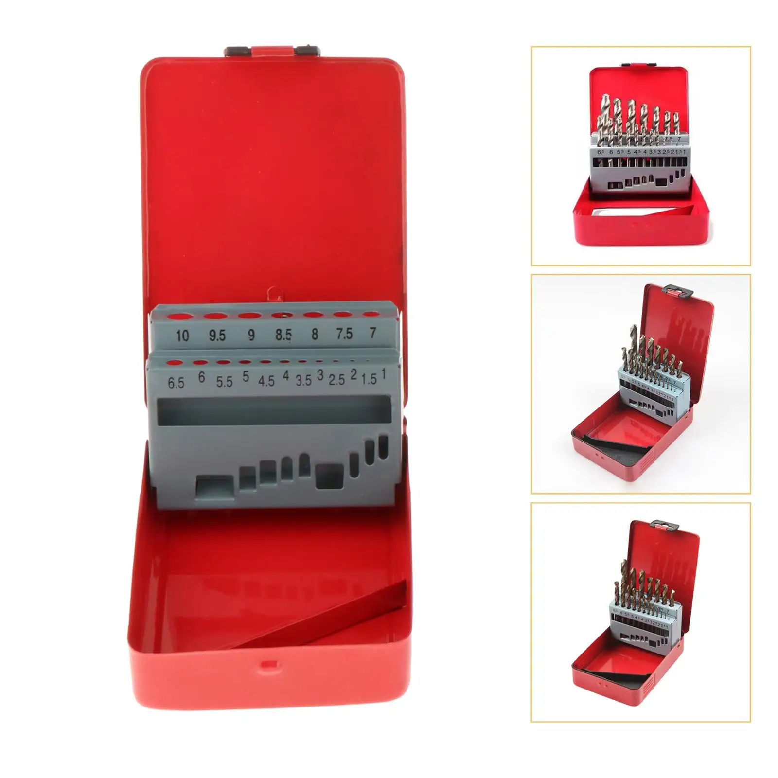 Twist Drill Bit Case Accessories Conveneint Empty Iron Portable Empty Conveneint Drill Bit Holder Indexed Storage Case