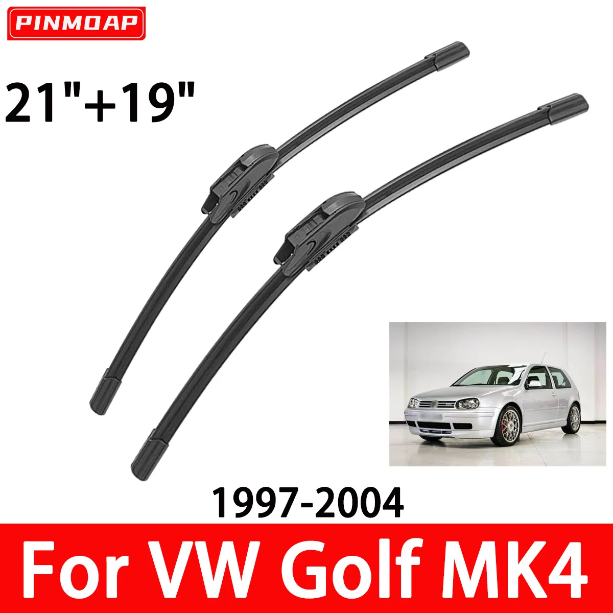 Auto Scheibenwischerblätter Geeignet Für VW Golf Mk4 1997-2004 Auto Wischerblatt Pinsel Zubehör 21 "+ 19" Auto Front Wischer Kit