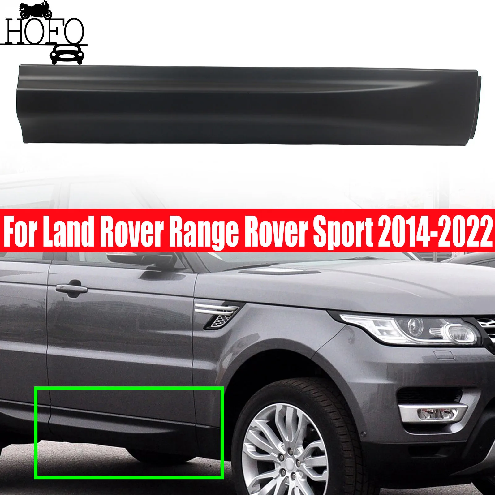 

Front Left Right Door Side Moulding Trim For Land Rover Range Rover Sport 2014-2019 Black