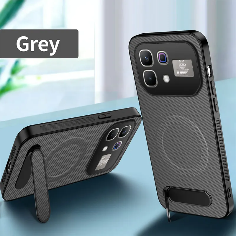 For Infinix Note 60 60 Pro Case Carbon Fiber Texture Magneti