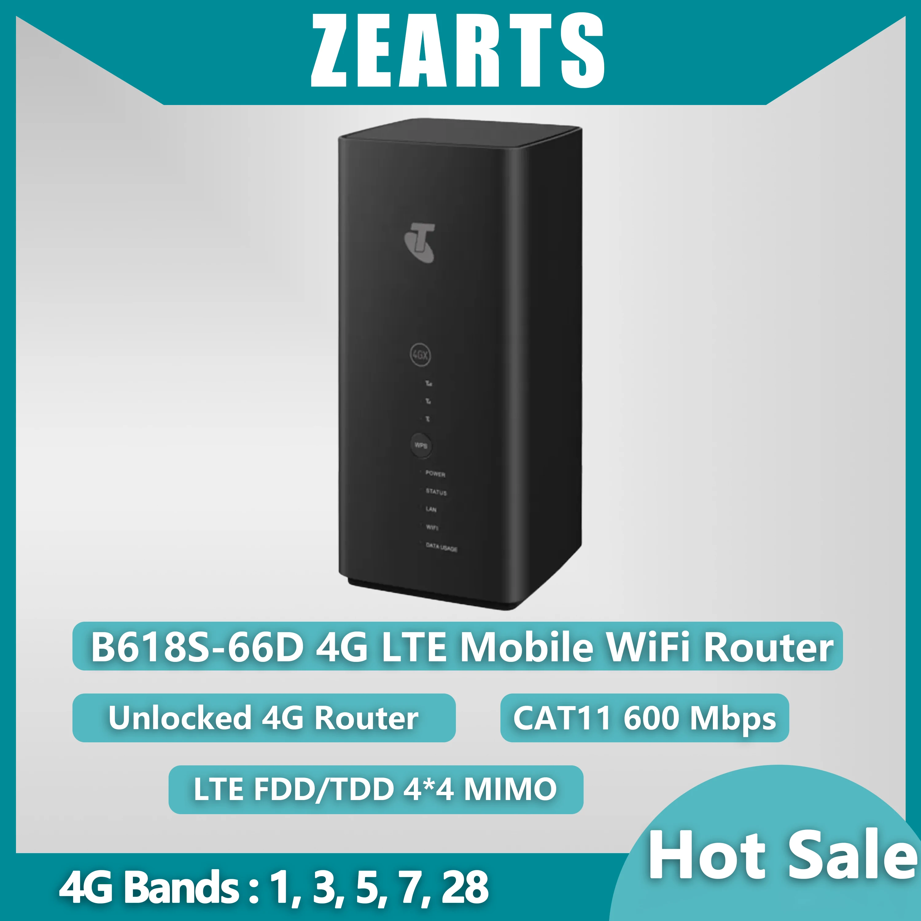 

UNLOCK B618 B618S-66d Cat11 600Mbps 4G LTE CPE Modem WiFi Router Wireless Gateway（used 99%new have original box）