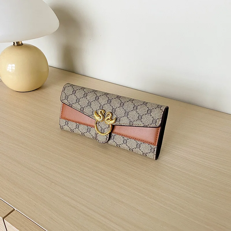 2025 New Fashion Women's Wallet Multi Functional Retro Printed Zero Wallet Women's Long Zero Wallet Fashion Luxury Ladies Bag