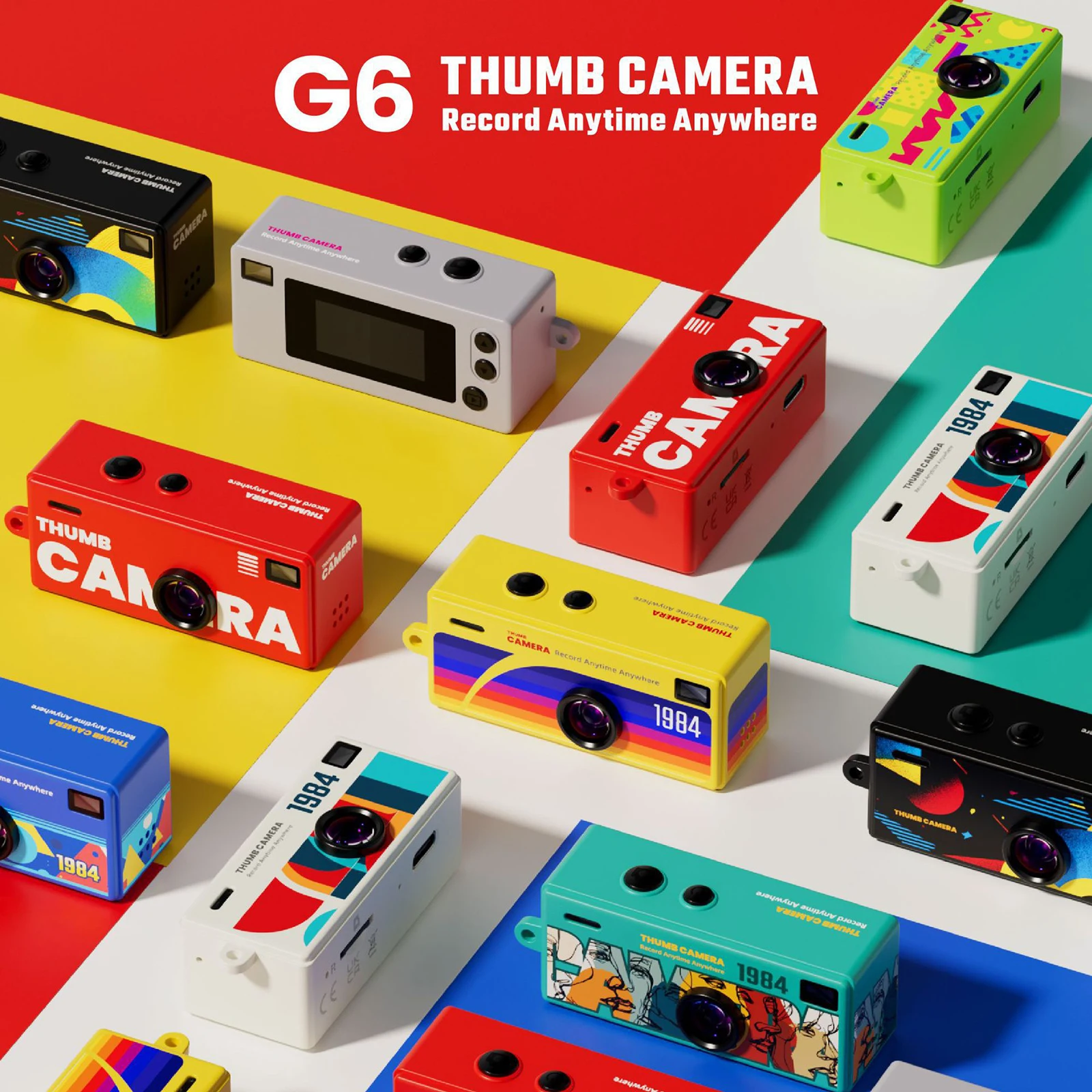 New G6 Thumb Keychain Camera Retro Mini Action Cameras 0.96 Inch Small Camcorder 1080P Audio Video Camera Support Memory Card