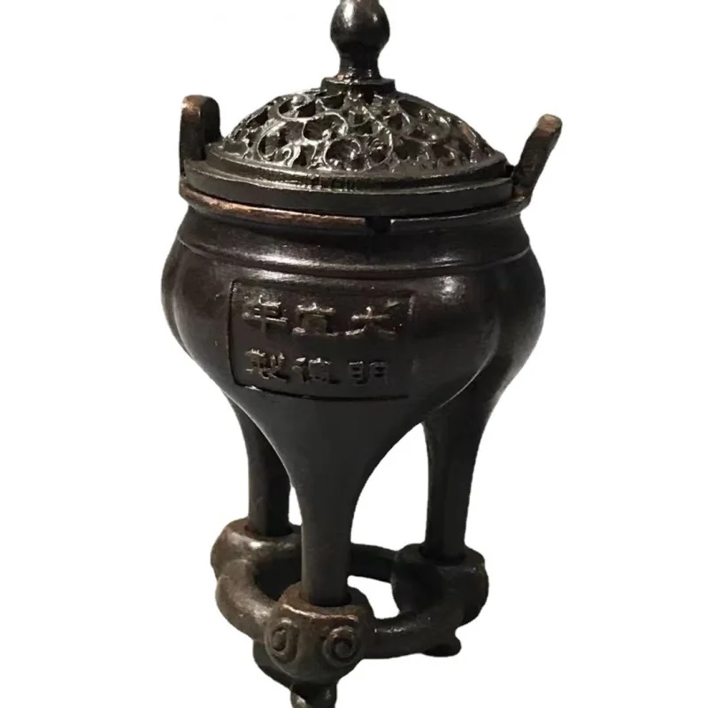 Three-legged double-handled for home use, indoor sandalwood , decorative antique incense burner