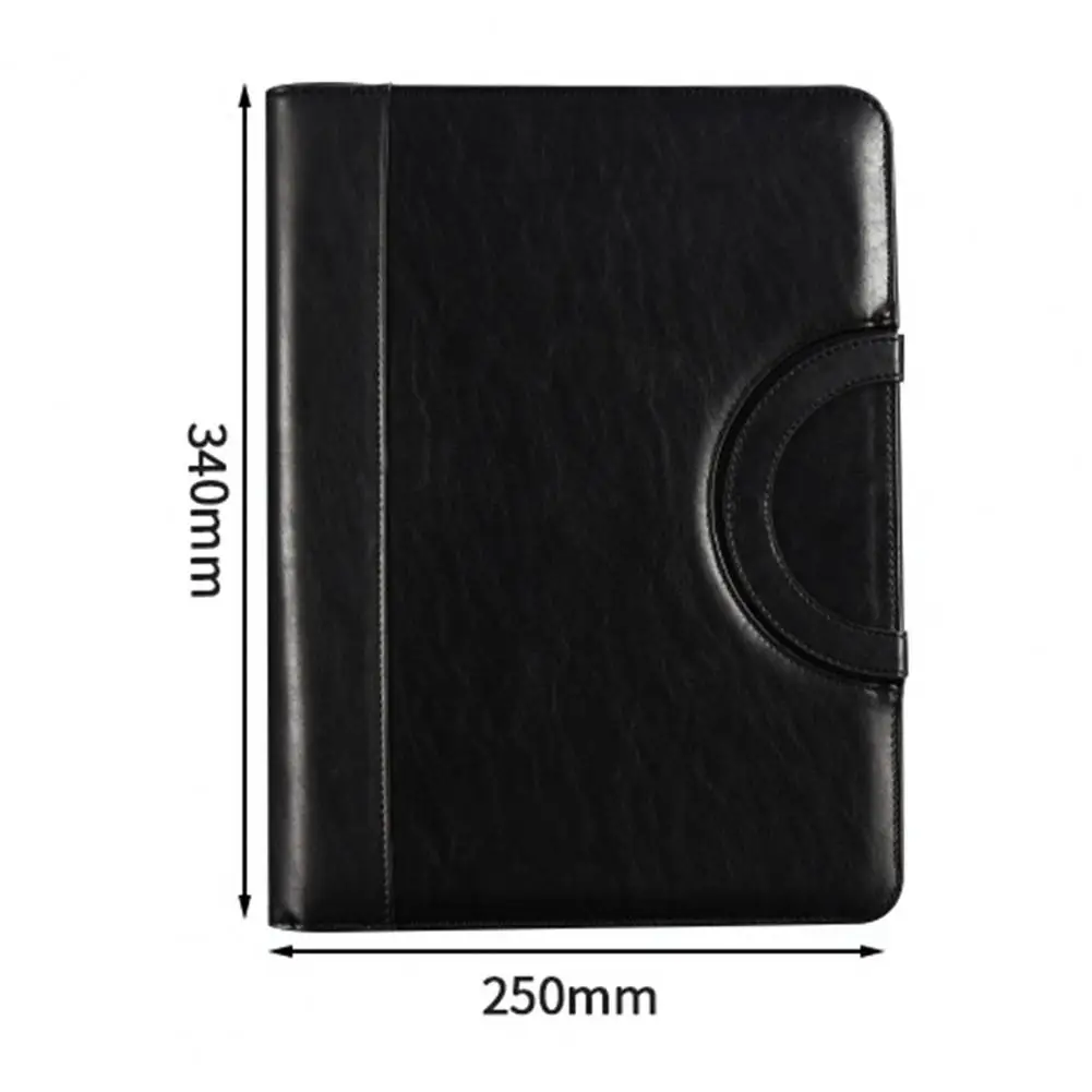 

A4 Budget Binder Large Capacity File Folder Pen Insert Card Slots Handle Design Faux Leather Business Manager Bag Office Supply