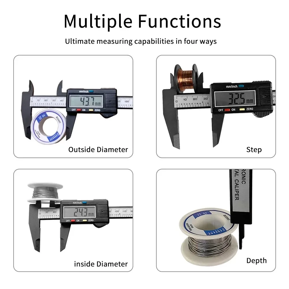 150mm Electronic Digital plastic Fiber Dial Vernier Caliper Gauge Micrometer Digital Ruler Measuring Tool