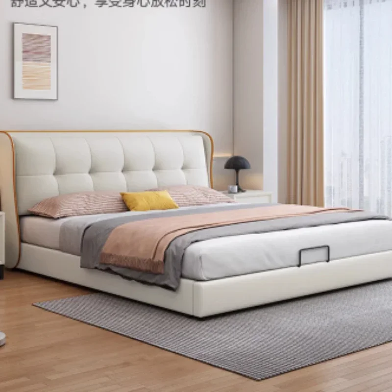 

Unique House Queen Double Beds Support King Size Living Room Frame Double Bed Luxury Modern Cama Matrimonial Bedroom Furniture