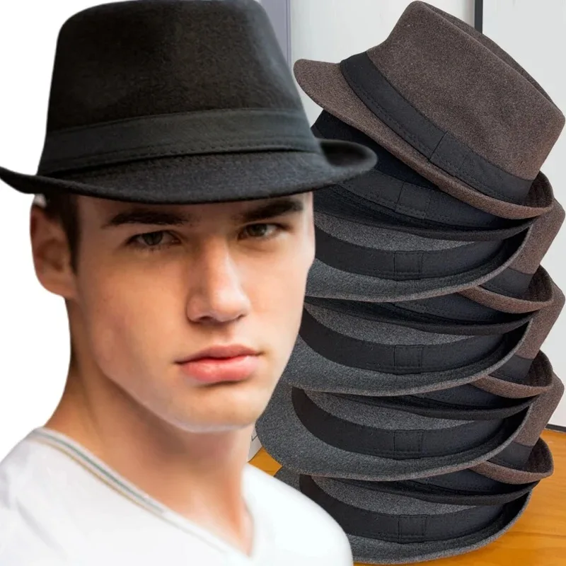 Unisex British Style Hats Middle Aged Men Bucket Hat Fedoras Hat for Women 2025 Autumn Gentlemen Casual Official Caps