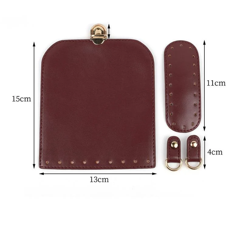 Handmade Bag Bottom Flap Cover Hardware For Bags DIY HandBag Shoulder Straps For Knitting Bags Handbag Crossbody Bag Accessories