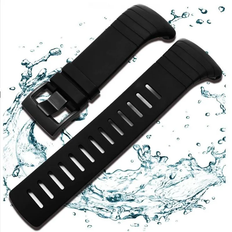 35mm Black Silicone Watchband for SUUNTO CORE