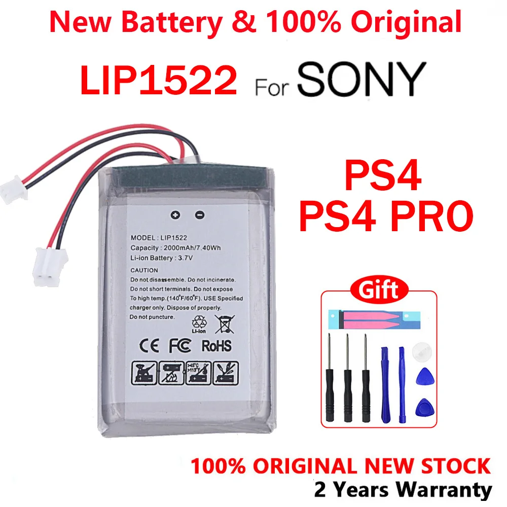 100% New LIP1522 For SONY PS4/ PS4 Pro Slim LIP1522 KCR1410 Dualshock 4 V1 V2 Wireless Controller Playstation GamePad Battery