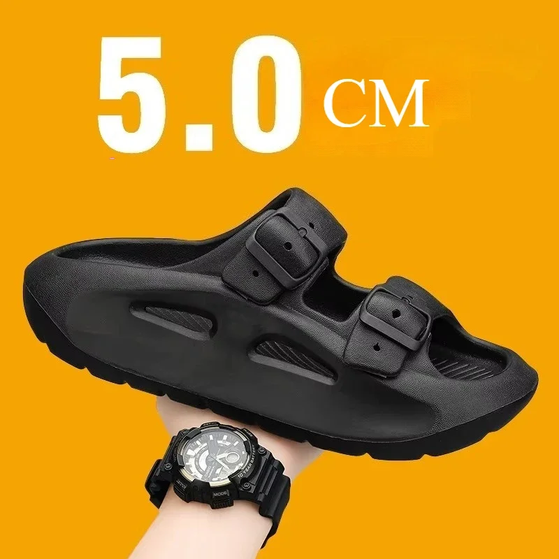 

Летние мужские тапочки, модные повседневные противоскользящие модные уличные шлепанцы, мужские пляжные сандалии