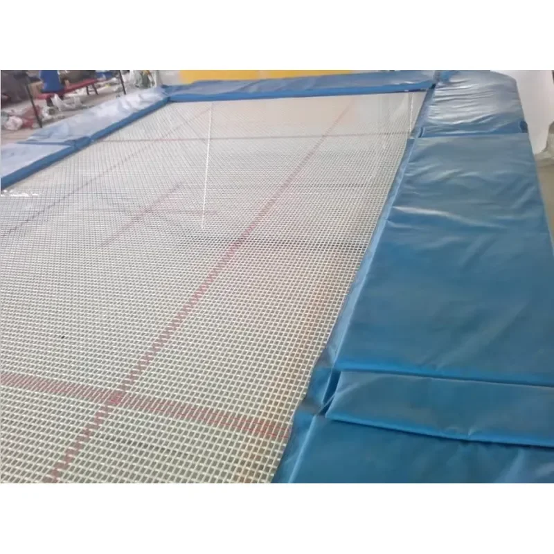Professional Indoor Fitness Jumping Trampoline Protective Net Stainless Steel Frame 5.2m Eco-Friendly Customized Color