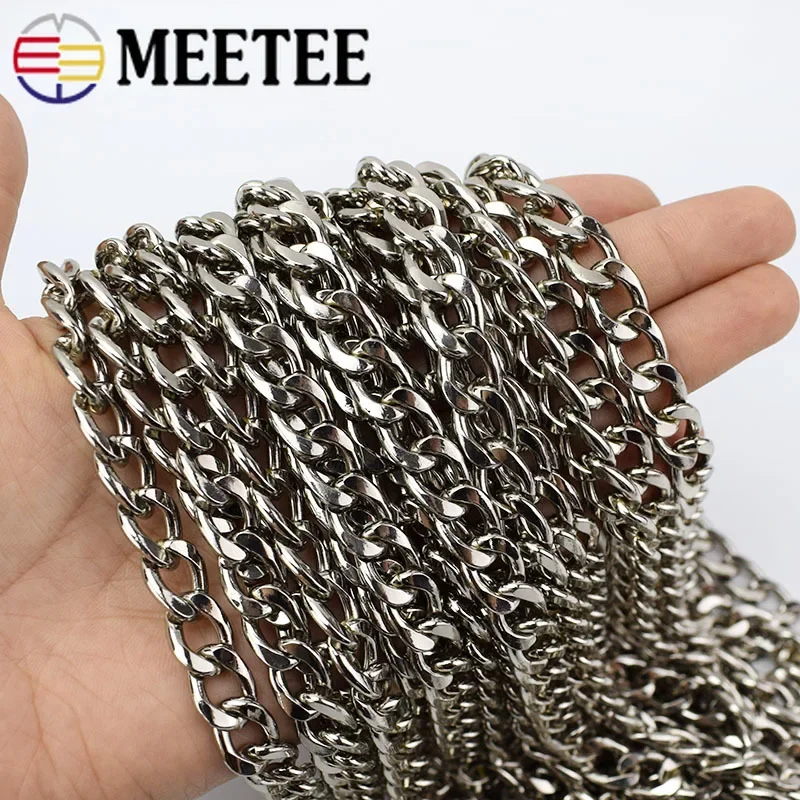 50-130cm Meetee 10mm metalowy pasek na łańcuszkowa torba na ramię kobiety torebka torebka akcesoria DIY uchwyt paski torby wymiana łańcuchów — zdjęcie 5