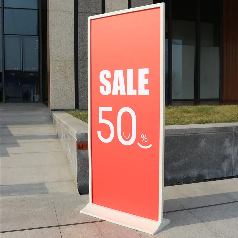 Wholesale Low MOQ Customizable Poster Stand Poster Metal Frame KT Board Display Stand Advertising Pop-Up Display Stand