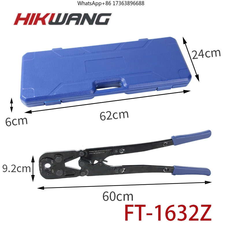 FT-1632Z Mechanical Hand PAP/PEX Pipe Pressing Tool Foldable Handle with 4dies TH/U Kit Ratchet Pex&pap Pipe Press Tool