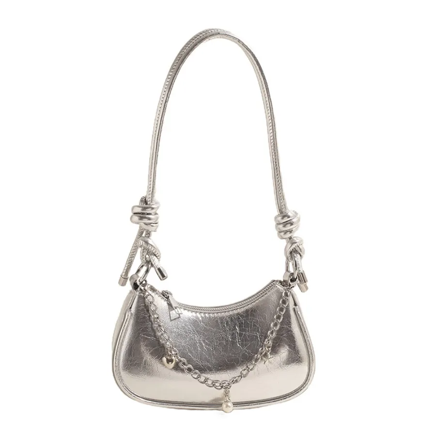 

New fashion chain women's bag ins hundred trend niche senior sense of simplicity versatile texture crossbody bag armpit bags
