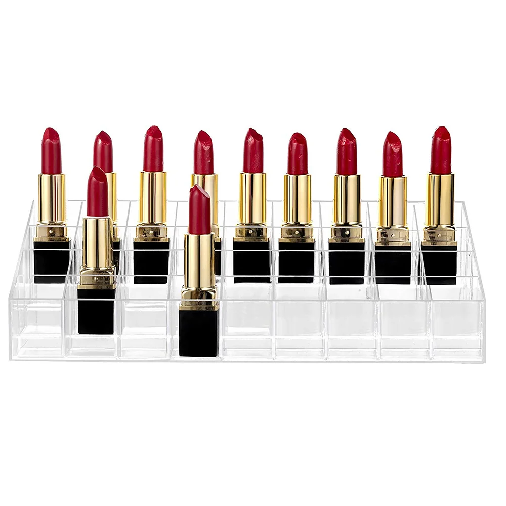 NEW HOT In Stock-36 Grid Transparent Acrylic Lipstick Storage Rack Cosmetic Display Rack