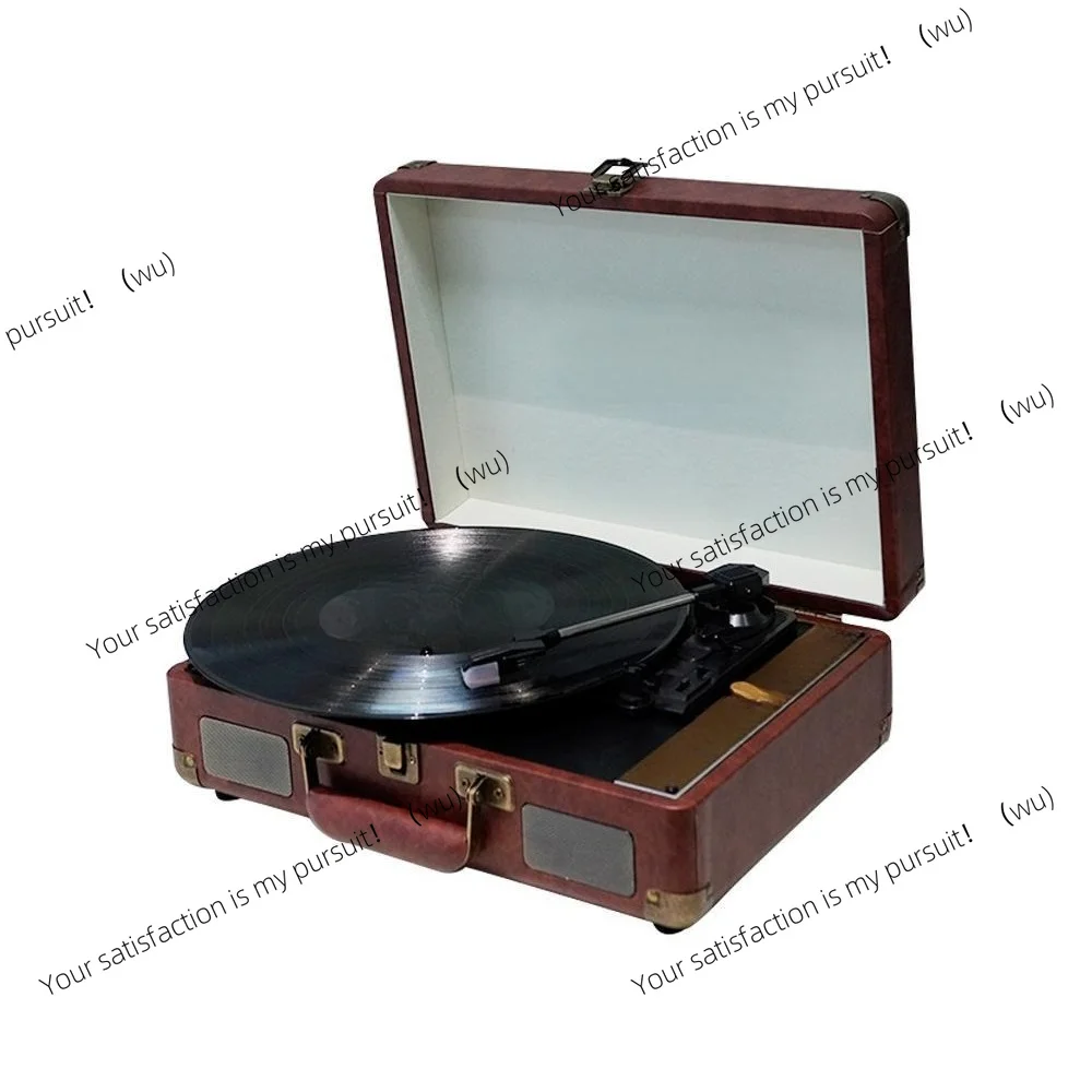 FOR Portable Retro Vinyl Turntable Phonograph Built‑in Battery Bluetooth USB Card Play Recording Trendy Handheld Record Player