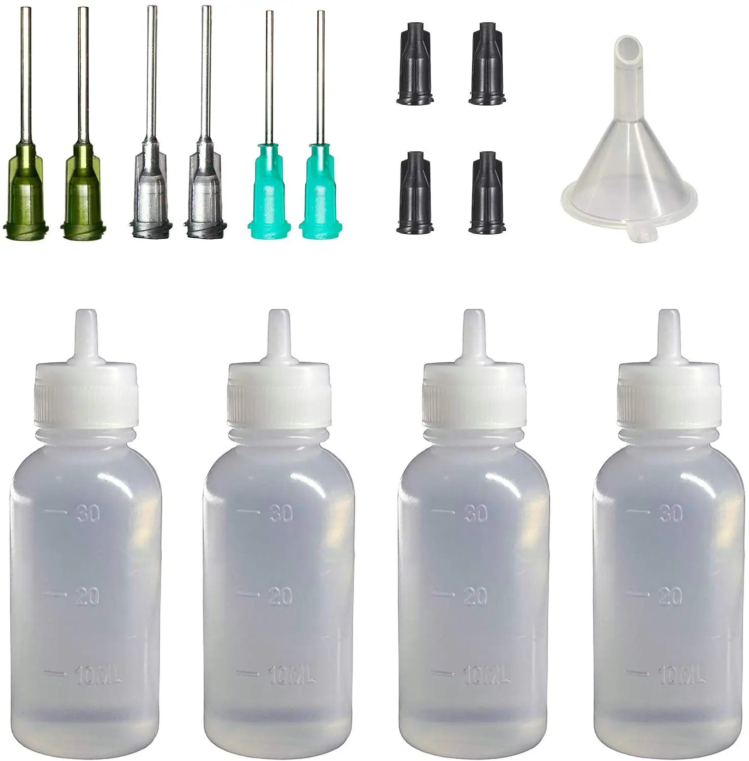 1 Set 30/50ML Nadelspitzen-Klebstoffapplikator-Flasche mit Trichter für Papierquilling DIY Scrapbooking Papierhandwerk Werkzeug – Detail 1