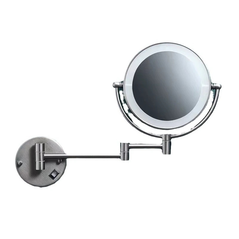

Rotate, fold, wall mount, charge, mirror with light