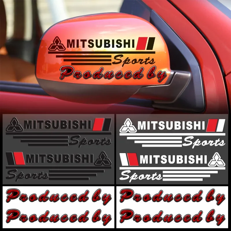 Car Rearview Mirror Trunk Whole Body Side Sticker for Mitsubishi Pajero L200 ASX Eclipse Montero Ralliart EVO9 Outlander Galant