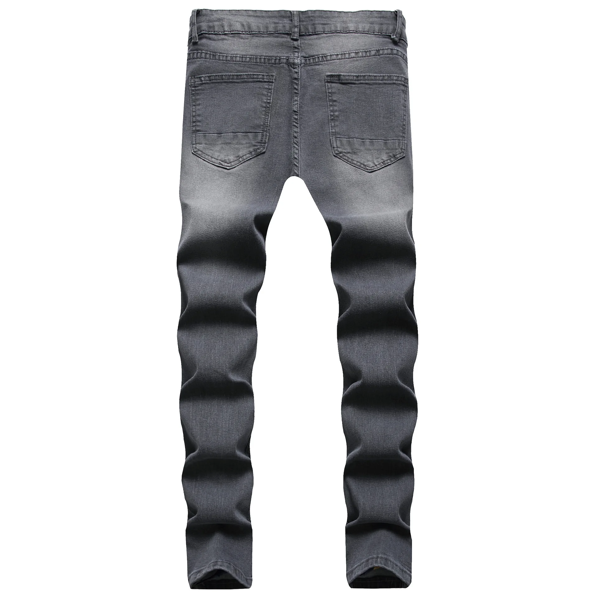 Fashion Men Trousers 2023 New Four Seasons Breathable Ripped Jeans Tide Classics Style Streetwear Male Denim Pants Blue Big Size