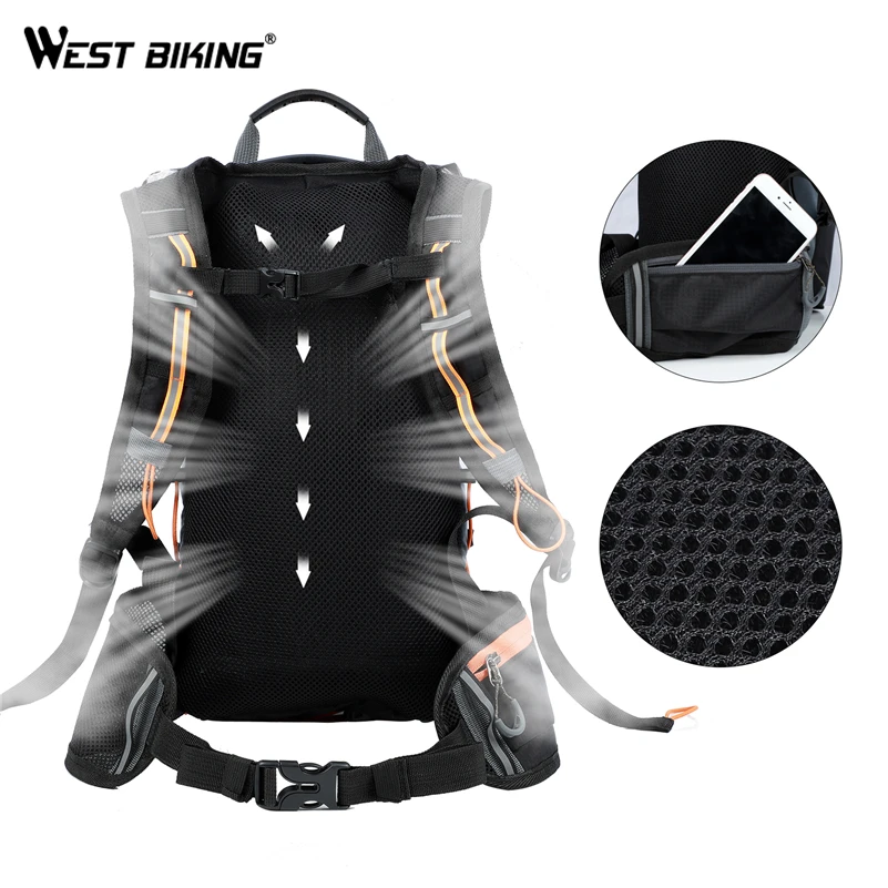 WEST BIKING 10L Bicycle Folding Backpack Portable Mountaine Foldable Bag Ultralight Outdoor Climbing Cycling Hiking Knapsack