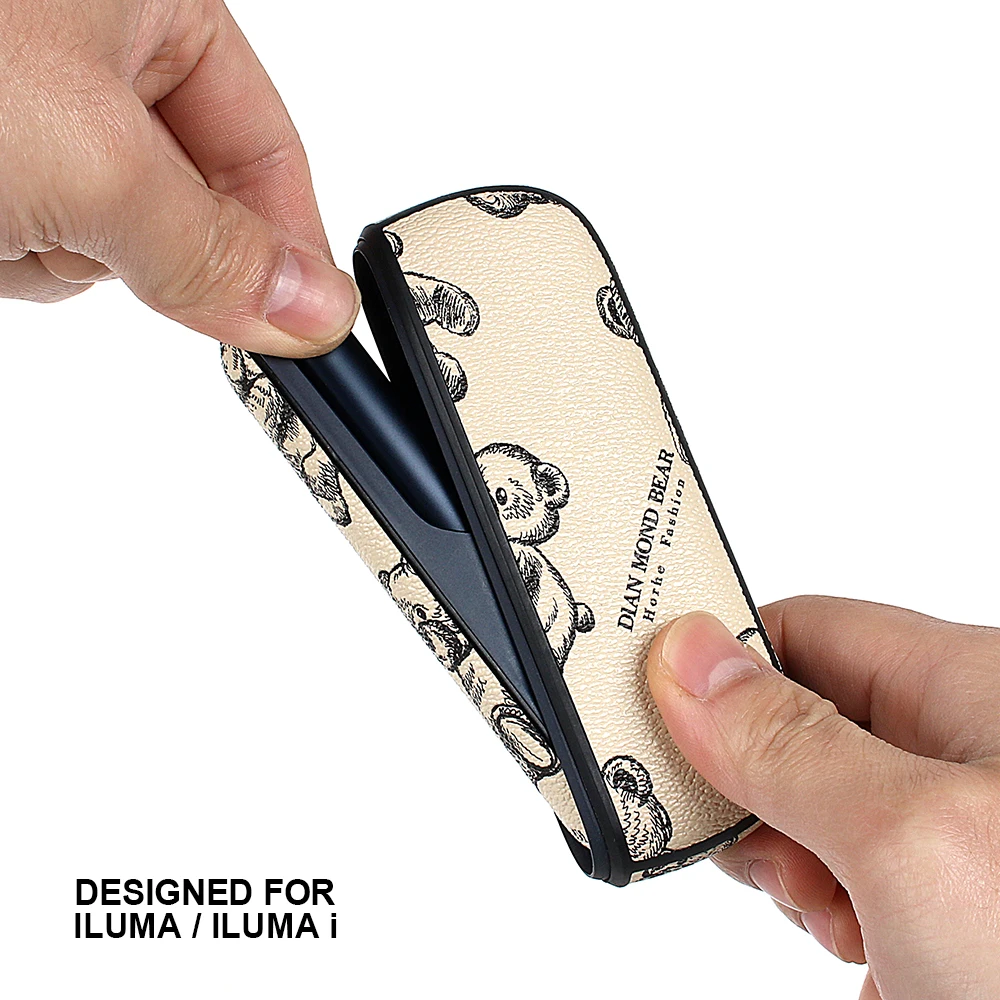 La funda protectora de cuero PU es adecuada para ILUMA. Es un accesorio protector moderno y a la moda para cigarrillos electrónicos.