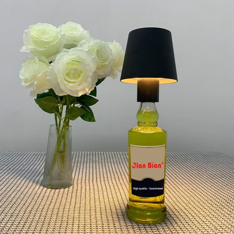 

Portable Dimmable Wine Bottle Light Restaurant Touch USB Charging Light Modern Creative Desktop Decorative Table Light