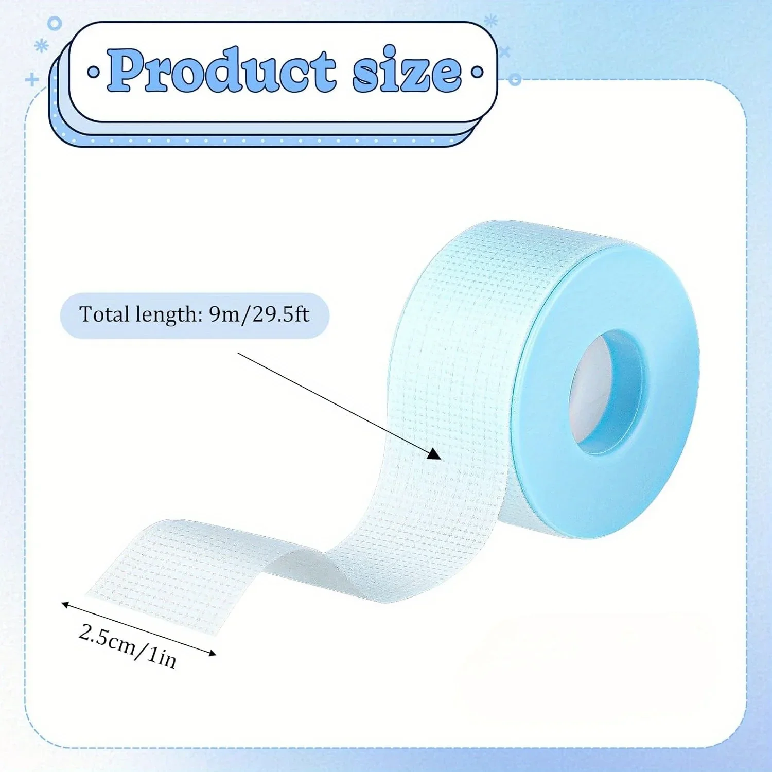 Lash Tape for Eyelash Extensions, Breathable Eyelash Tape Extensions Adhesive Microporous Lash Extension Tapes Sensitive Skin