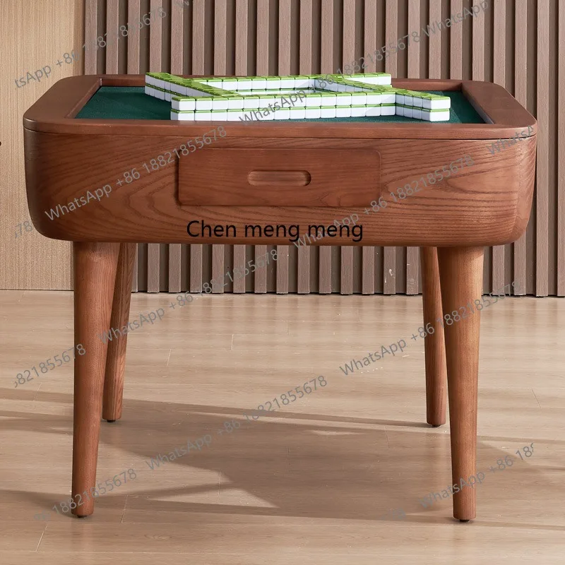 طاولة طعام آلة جونغ من الخشب الصلب المنزلي من أشوود، متكاملة ذات غرض مزدوج، حركة أوتوماتيكية فاخرة وخفيفة الوزن #2